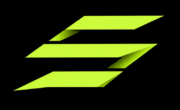 neon lime layered ribbon emblem